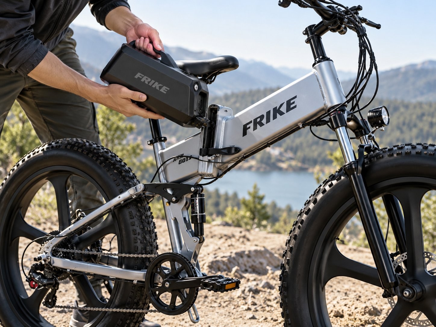 Removable ternary lithium battery pack on a folding e-bike
