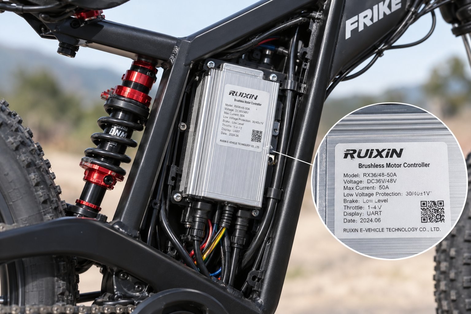 Ruixin brushless motor controller with nameplate